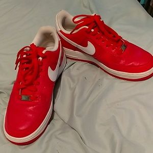 Nike air red shoes.